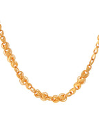 Jewels Nest Elegant Gold-Polished Lotus Link Chain – Premium Brass Jewelry Chain | Grocsy
