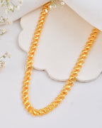 Jewels Nest Elegant Gold-Polished Lotus Link Chain – Premium Brass Jewelry Chain | Grocsy