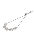 Jewels Nest White Teardrop Diamond-Style Adjustable Bracelet | Grocsy