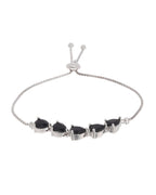 Jewels Nest Classic Black Teardrop Stone Adjustable Bracelet | Grocsy