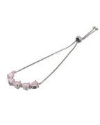 Jewels Nest Pink Heart Stone Adjustable Bracelet For Women | Grocsy