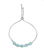 Jewels Nest Mint Green Stone Adjustable Bracelet For Women | Grocsy