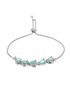 Jewels Nest Mint Green Stone Adjustable Bracelet For Women | Grocsy