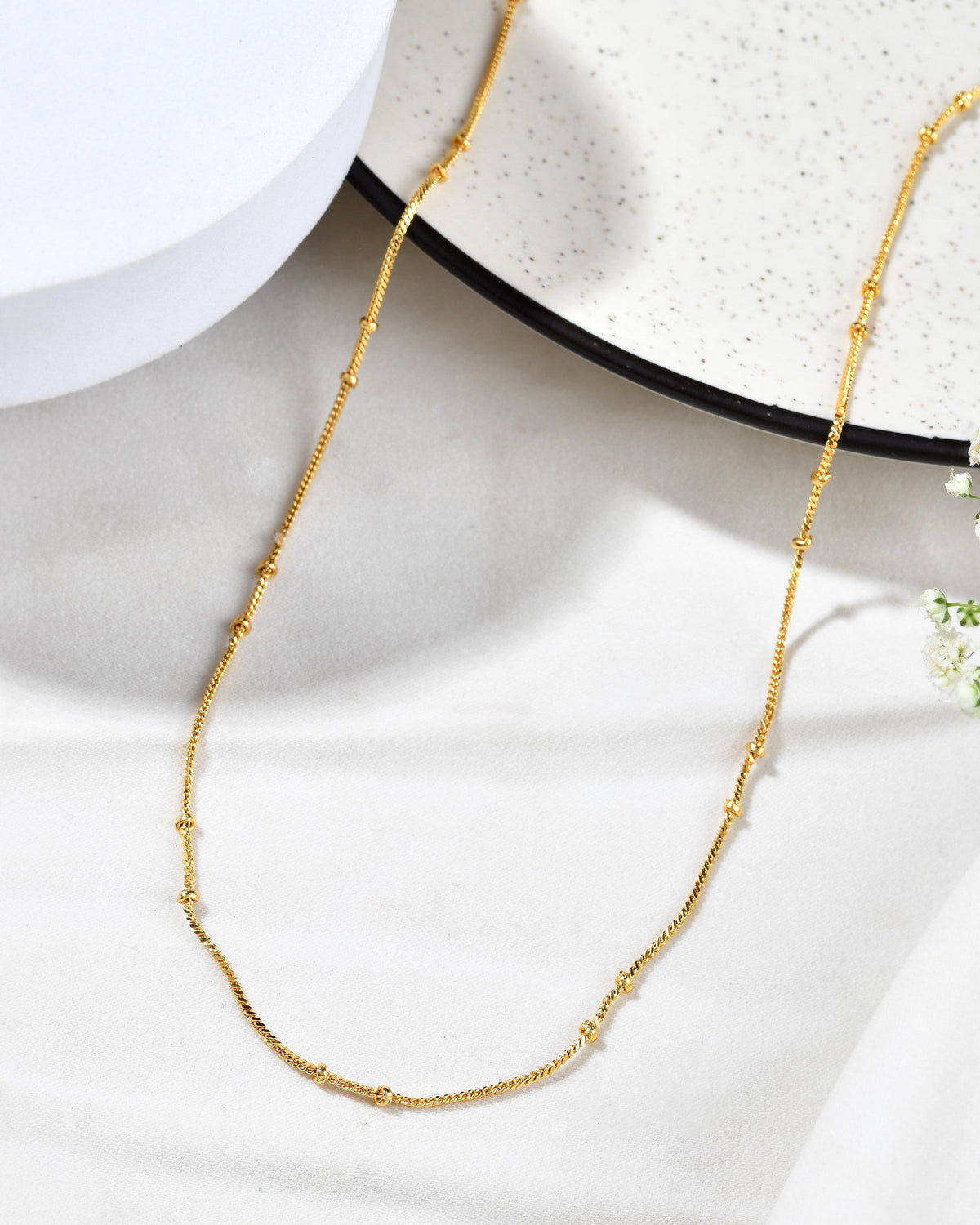 Jewels Nest Elegant Gold-Polished Twisted Rope Chain – Premium Brass Jewelry | Grocsy
