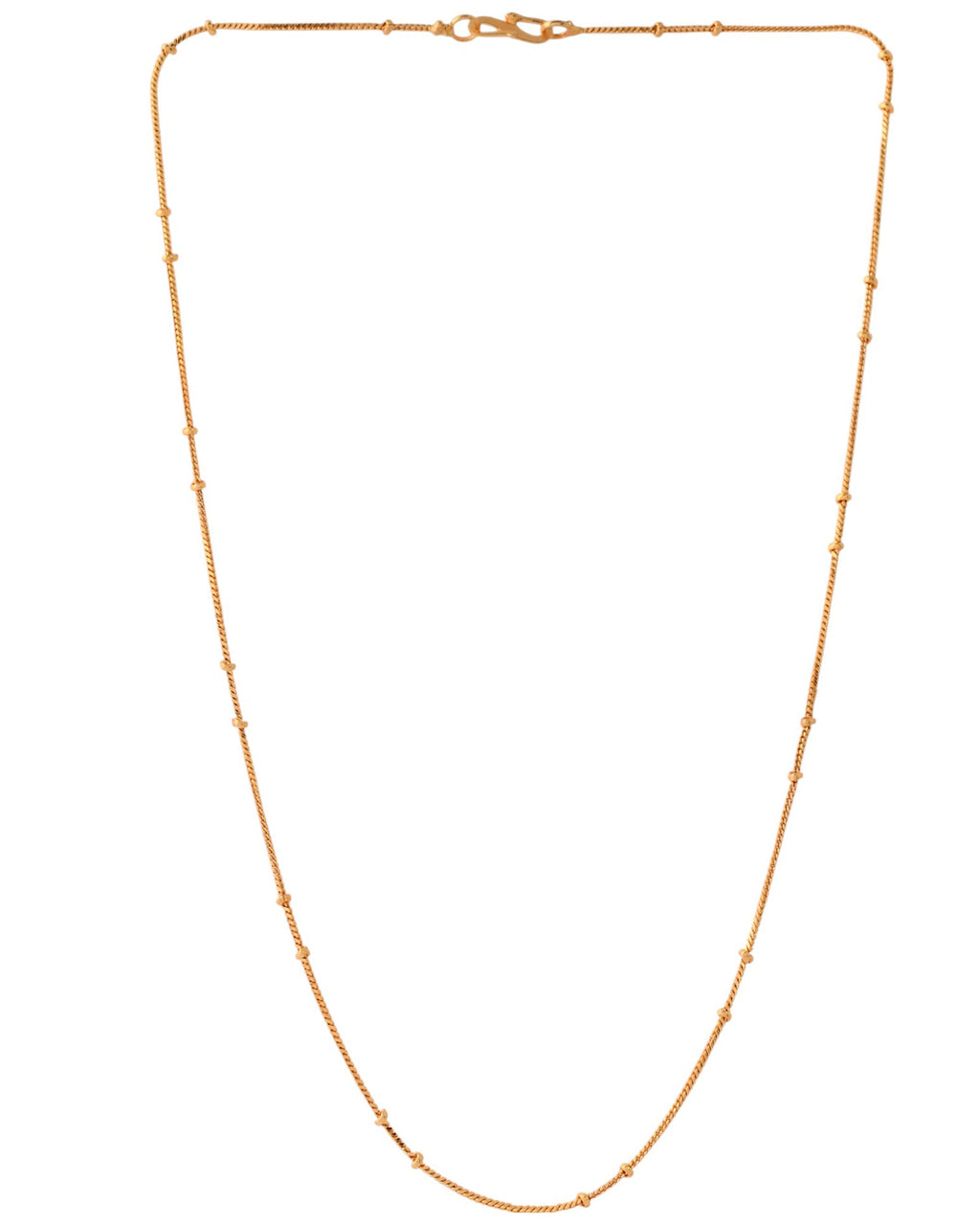 Jewels Nest Elegant Gold-Polished Twisted Rope Chain – Premium Brass Jewelry | Grocsy