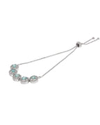 Jewels Nest Green Halo Crystal Adjustable Bracelet For Women | Grocsy