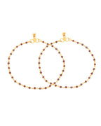 Jewels Nest Gold Tone Beaded Anklet For Women | Grocsy