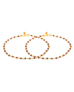 Jewels Nest Gold Tone Beaded Anklet For Women | Grocsy