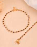 Jewels Nest Gold Tone Beaded Anklet For Women | Grocsy