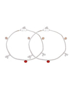 Jewels Nest Silver Charm Anklet For Women | Grocsy