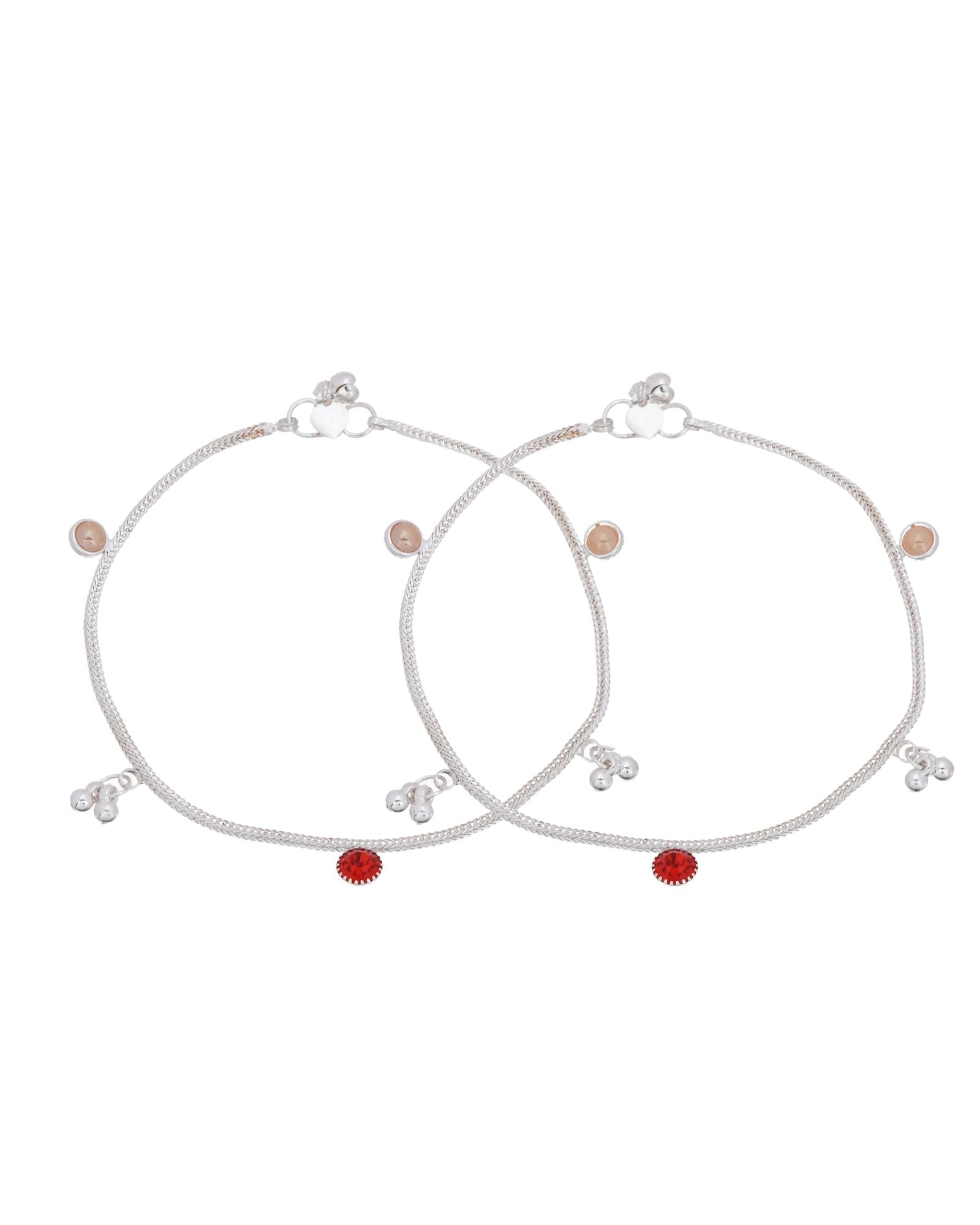 Jewels Nest Silver Charm Anklet For Women | Grocsy