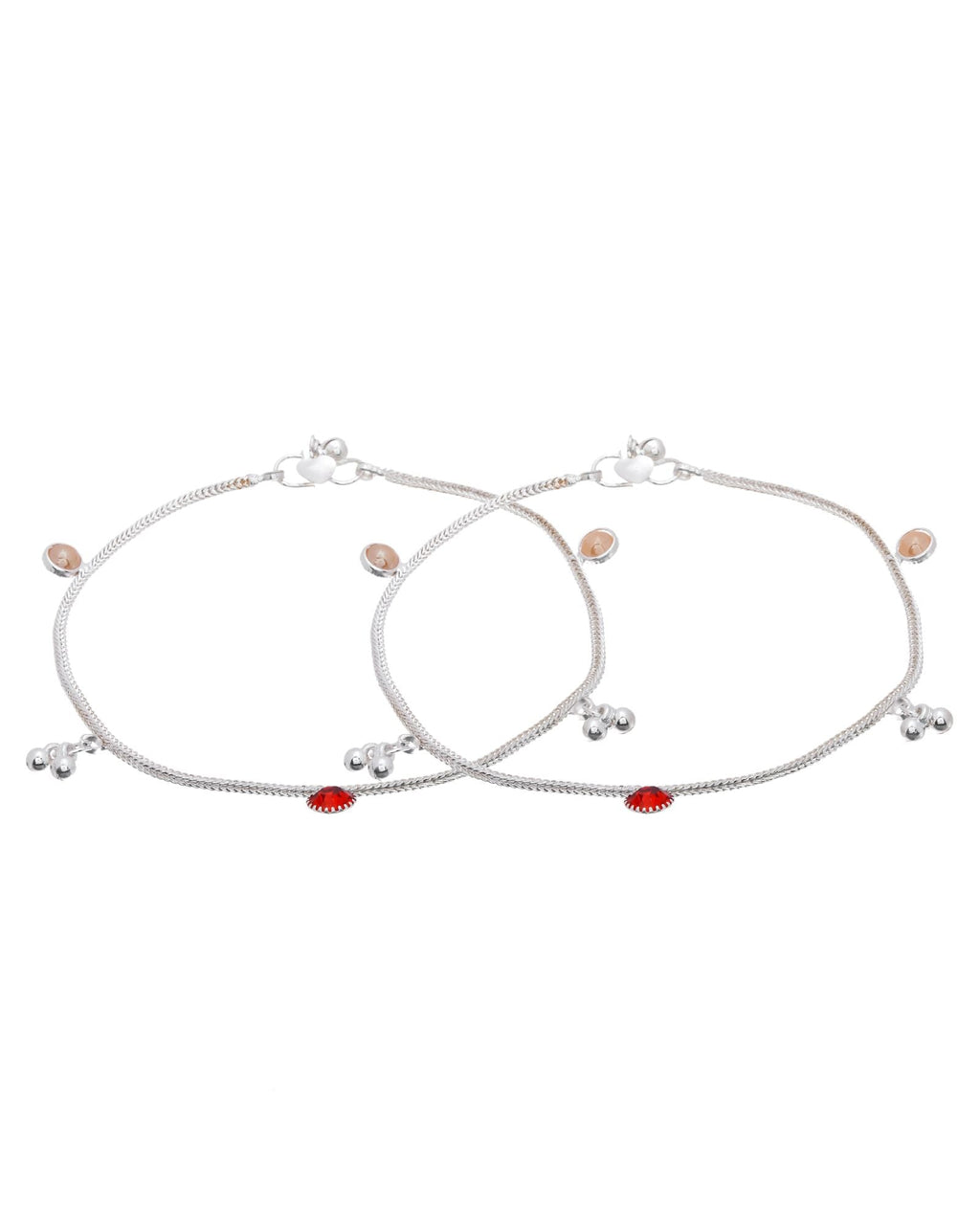 Jewels Nest Silver Charm Anklet For Women | Grocsy