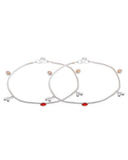 Jewels Nest Silver Charm Anklet For Women | Grocsy