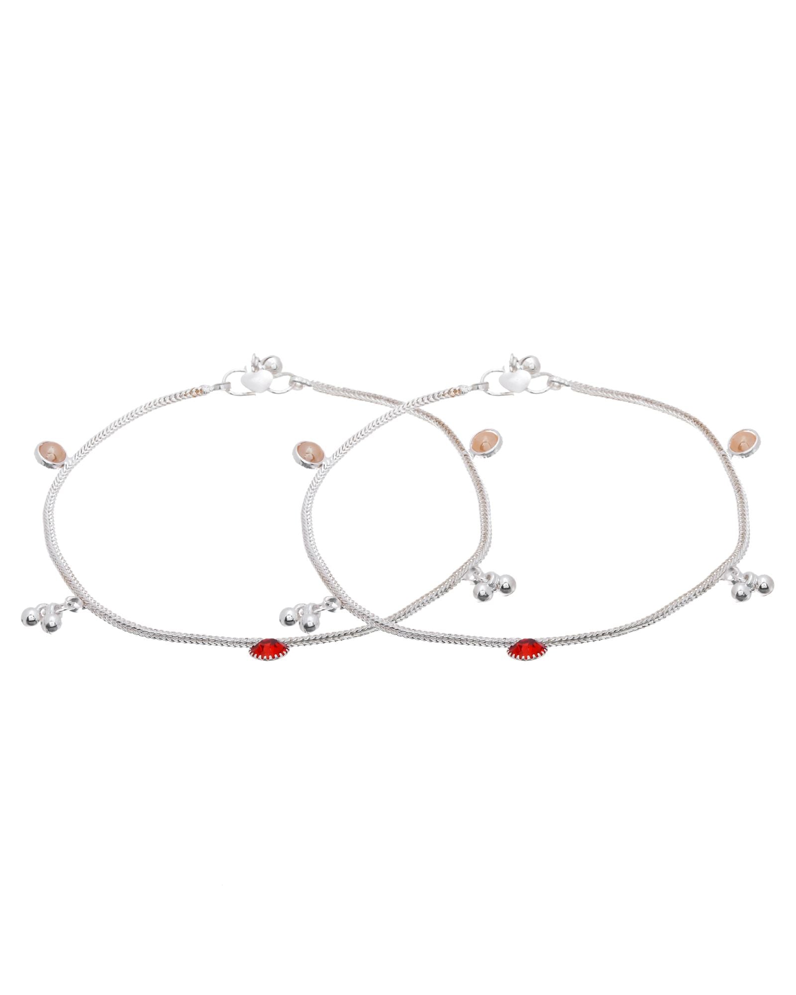 Jewels Nest Silver Charm Anklet For Women | Grocsy
