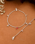 Jewels Nest Silver Charm Anklet For Women | Grocsy