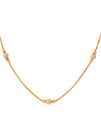 Jewels Nest Elegant Gold-Polished Beaded Chain – Premium Brass Designer Jewelry | Grocsy