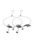 Jewels Nest Silver Plated Peacock Motif Adjustable Anklet For Women | Grocsy