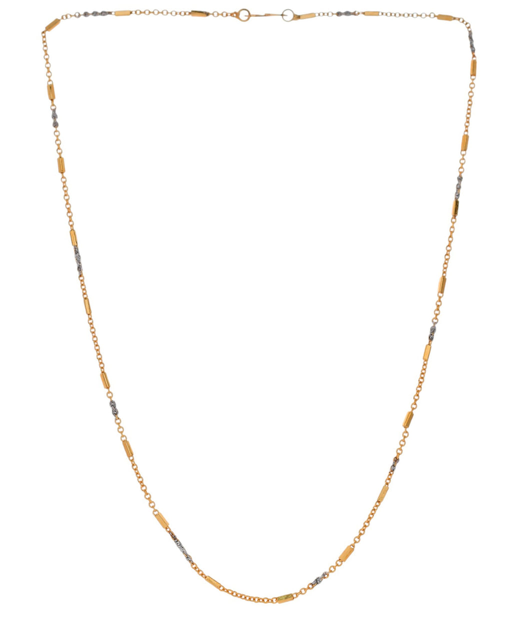Jewels Nest Elegant Gold-Tone Dual-Tone Textured Chain for Men & Women | Grocsy