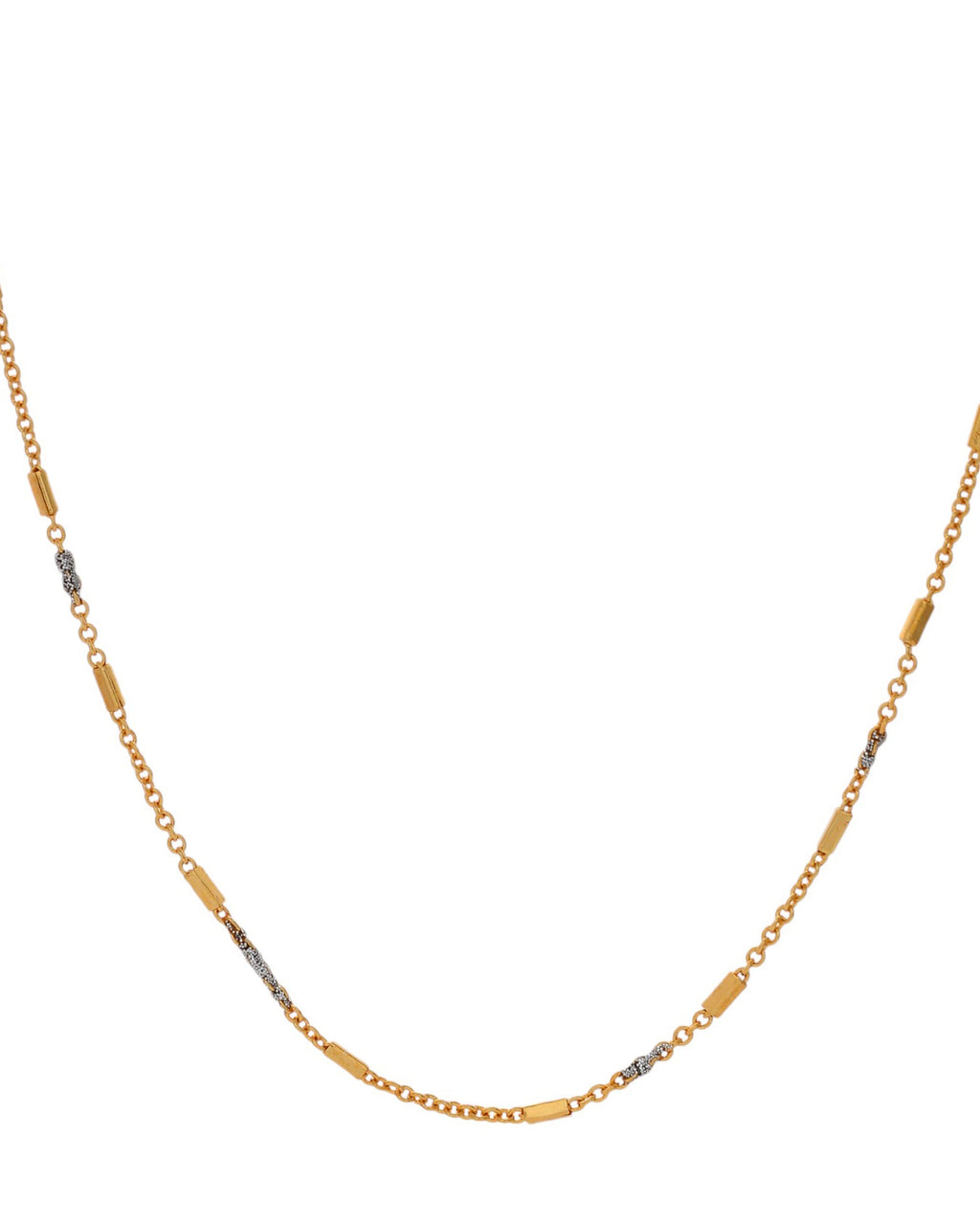 Jewels Nest Elegant Gold-Tone Dual-Tone Textured Chain for Men & Women | Grocsy
