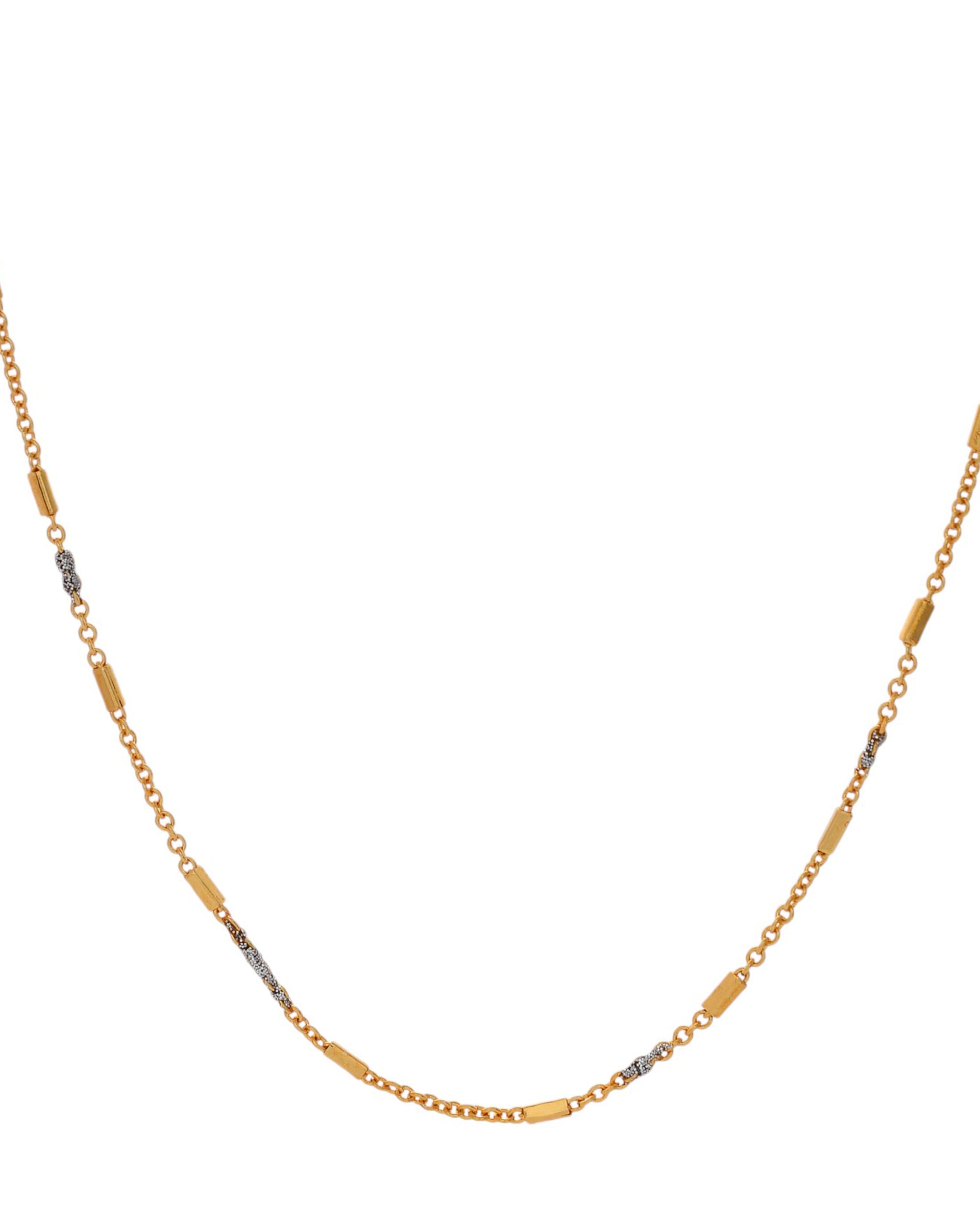 Jewels Nest Elegant Gold-Tone Dual-Tone Textured Chain for Men & Women | Grocsy