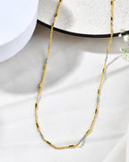 Jewels Nest Elegant Gold-Tone Dual-Tone Textured Chain for Men & Women | Grocsy