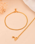 Jewels Nest Golden Whisper Minimal Anklet For Everyday Luxe Styling | Grocsy