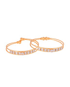 Jewels Nest Gold-Toned Stone Studded Openable Bangles For Women | Grocsy