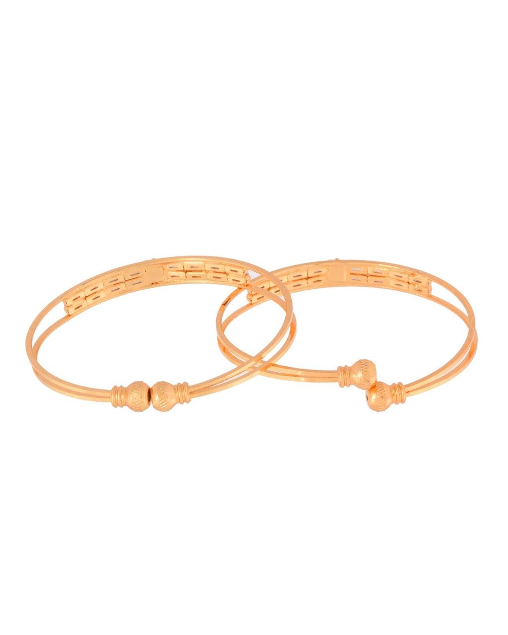Jewels Nest Gold-Toned Stone Studded Openable Bangles For Women | Grocsy