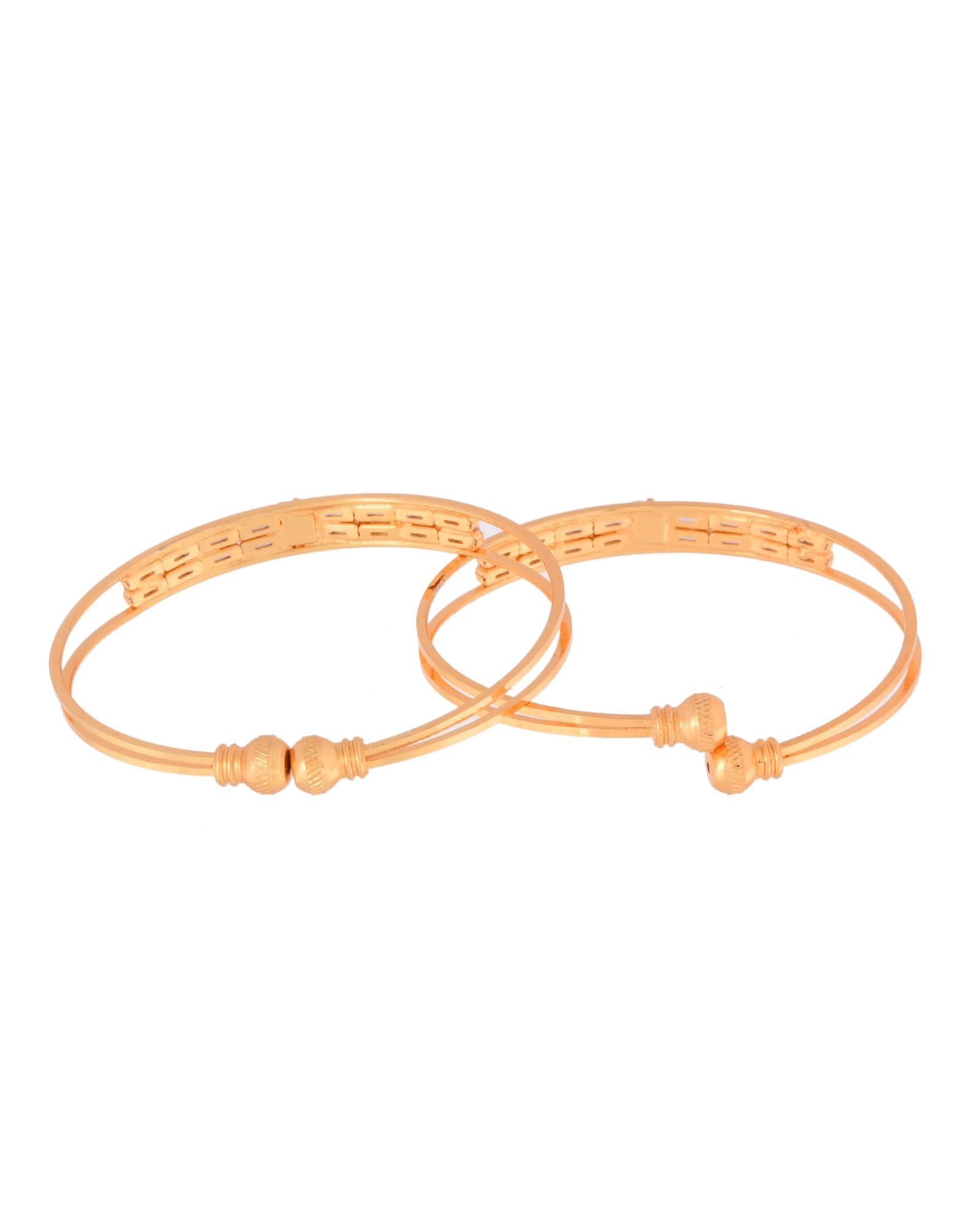 Jewels Nest Gold-Toned Stone Studded Openable Bangles For Women | Grocsy