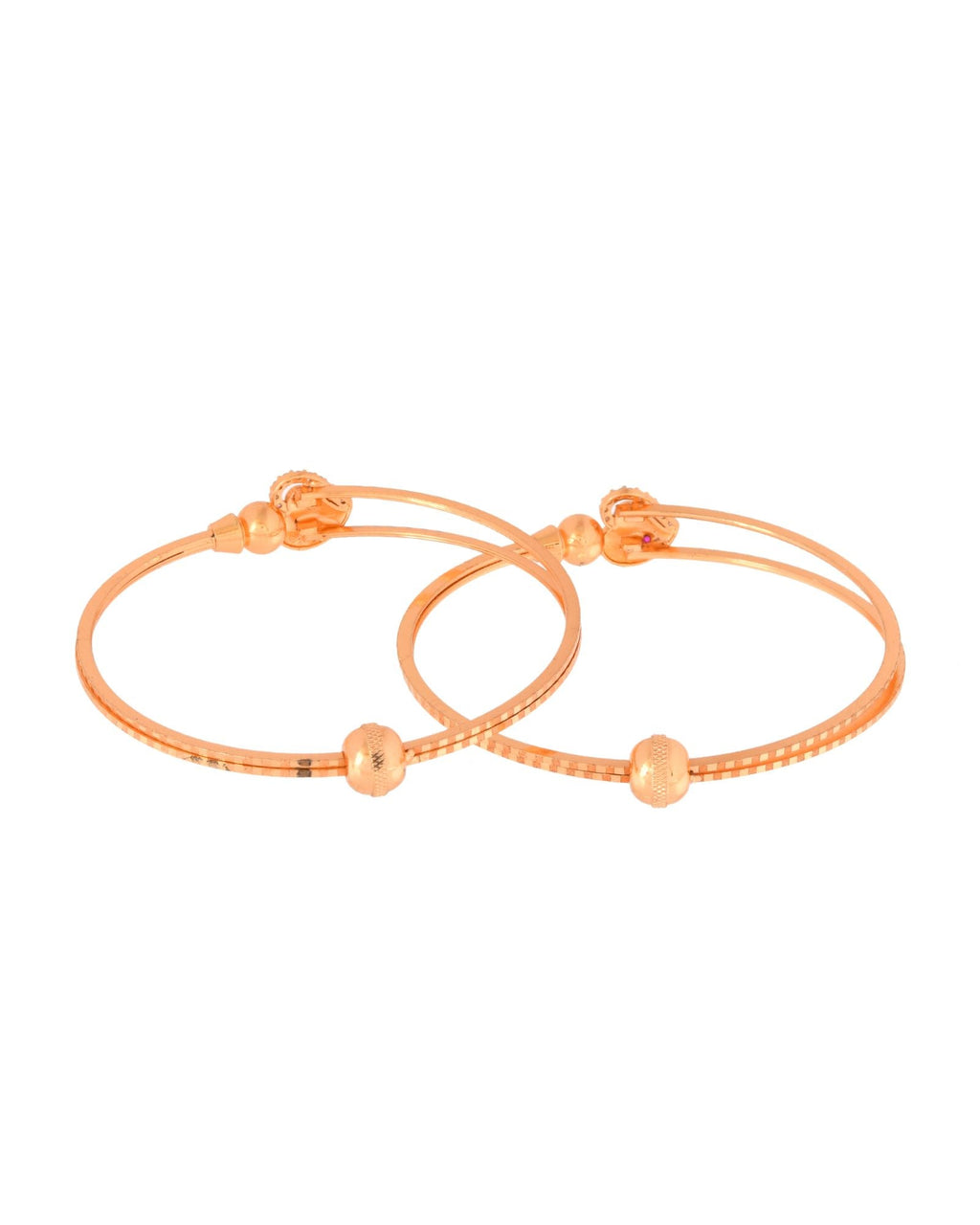 Jewels Nest Gold-Toned Stone Accent Openable Bangles For Women | Grocsy