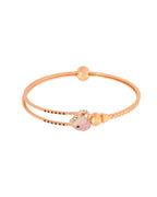 Jewels Nest Gold-Toned Stone Accent Openable Bangles For Women | Grocsy
