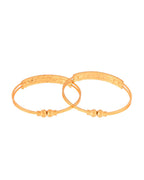 Jewels Nest Gold-Toned Dual Stone Crystal Detail Openable Bangles For Women | Grocsy