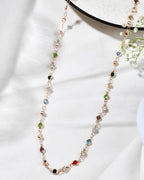 Jewels Nest Exquisite Gold-Tone Multi-Stone Embellished Chain for Men & Women | Grocsy