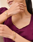 Jewels Nest Gold Plated Heart Charm Bangles Set For Women – Daily & Party Wear | Grocsy