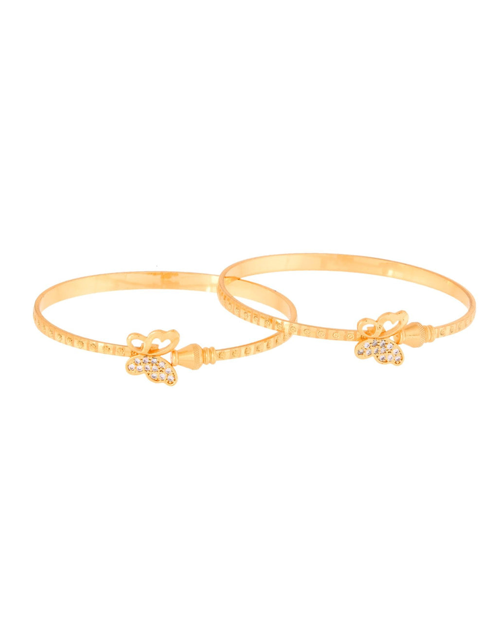 Jewels Nest Gold Plated Heart Charm Bangles Set For Women – Daily & Party Wear | Grocsy