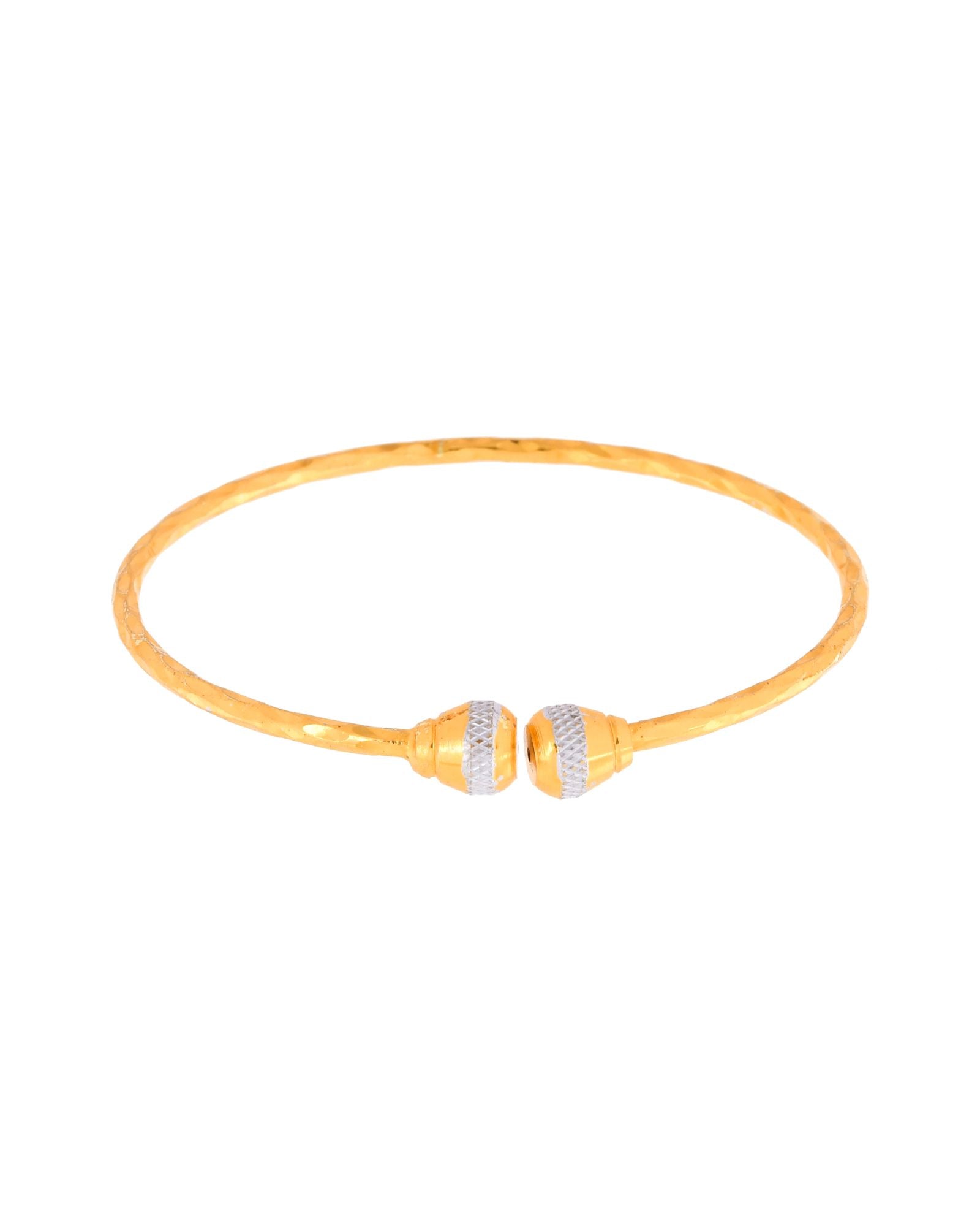 Jewels Nest Gold Plated Textured Finish Bangles Set For Women – Daily Wear | Grocsy