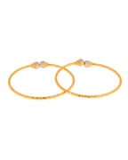 Jewels Nest Gold Plated Textured Finish Bangles Set For Women – Daily Wear | Grocsy