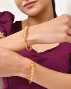 Jewels Nest Gold Plated Beaded Design Bangles Set For Women – Daily Wear | Grocsy