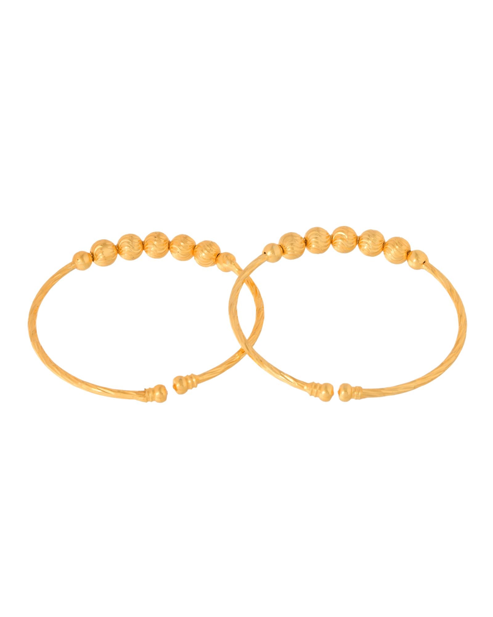 Jewels Nest Gold Plated Beaded Design Bangles Set For Women – Daily Wear | Grocsy