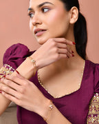 Jewels Nest Gold Plated Heart Design Bangles Set For Women – Daily & Party Wear | Grocsy