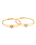 Jewels Nest Gold Plated Heart Design Bangles Set For Women – Daily & Party Wear | Grocsy