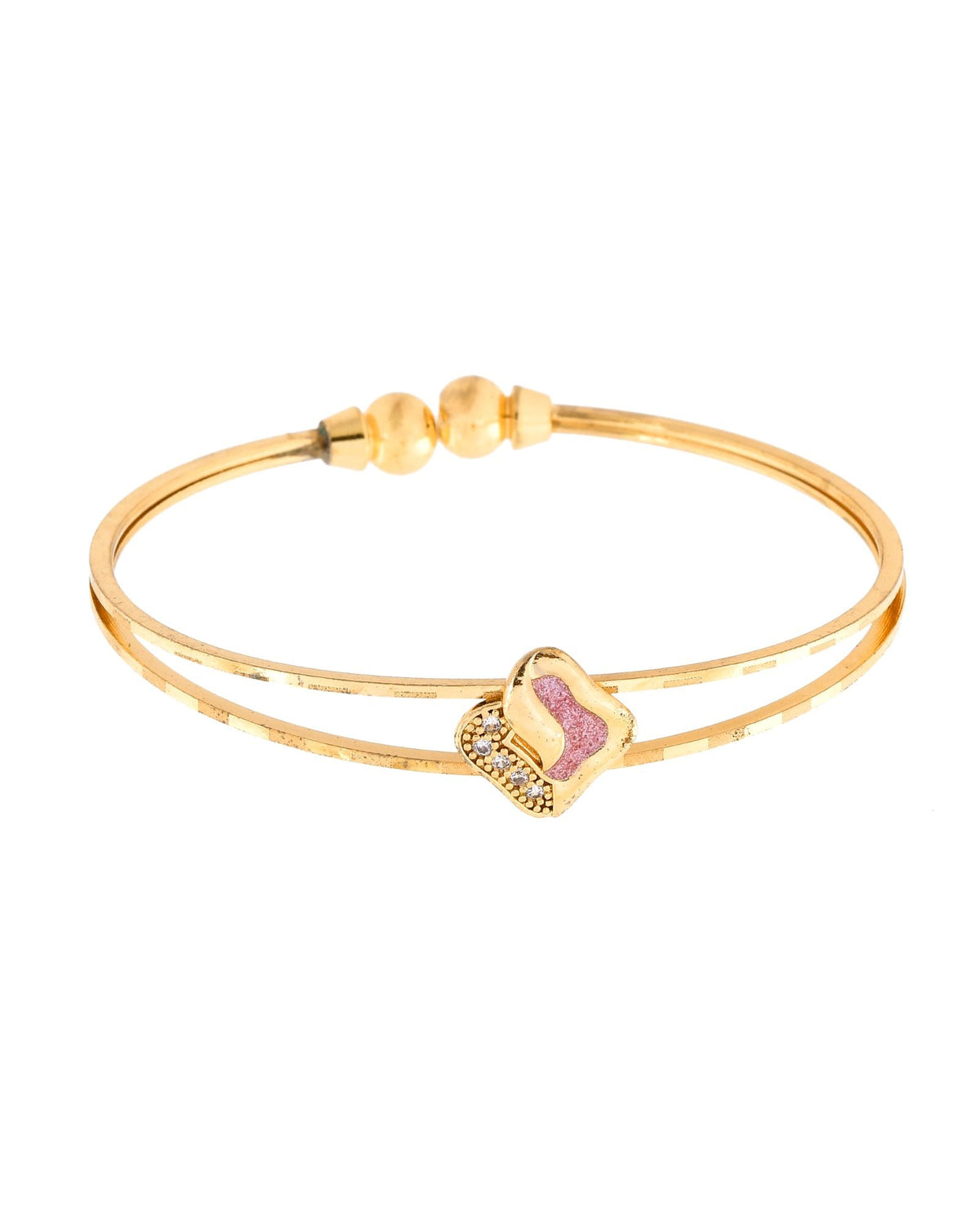 Jewels Nest Gold Plated Heart Design Bangles Set For Women – Daily & Party Wear | Grocsy