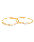 Jewels Nest Gold Plated Stone Studded Bangles Set For Women – Elegant Party Wear | Grocsy