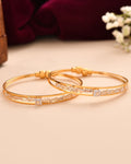Jewels Nest Gold Plated Stone Studded Bangles Set For Women – Elegant Party Wear | Grocsy