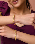 Jewels Nest Gold Plated Beaded Bangles Set For Women – Traditional Daily Wear | Grocsy