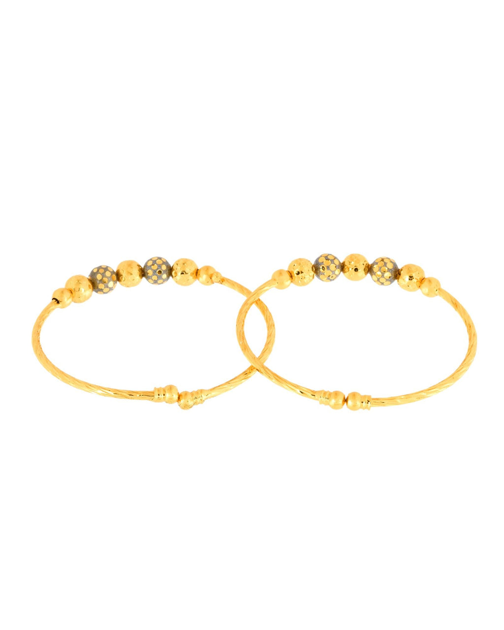 Jewels Nest Gold Plated Beaded Bangles Set For Women – Traditional Daily Wear | Grocsy