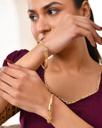 Jewels Nest Gold Plated Floral Design Bangles Set For Women – Festive & Traditional Wear | Grocsy