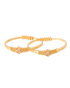 Jewels Nest Gold Plated Floral Design Bangles Set For Women – Festive & Traditional Wear | Grocsy