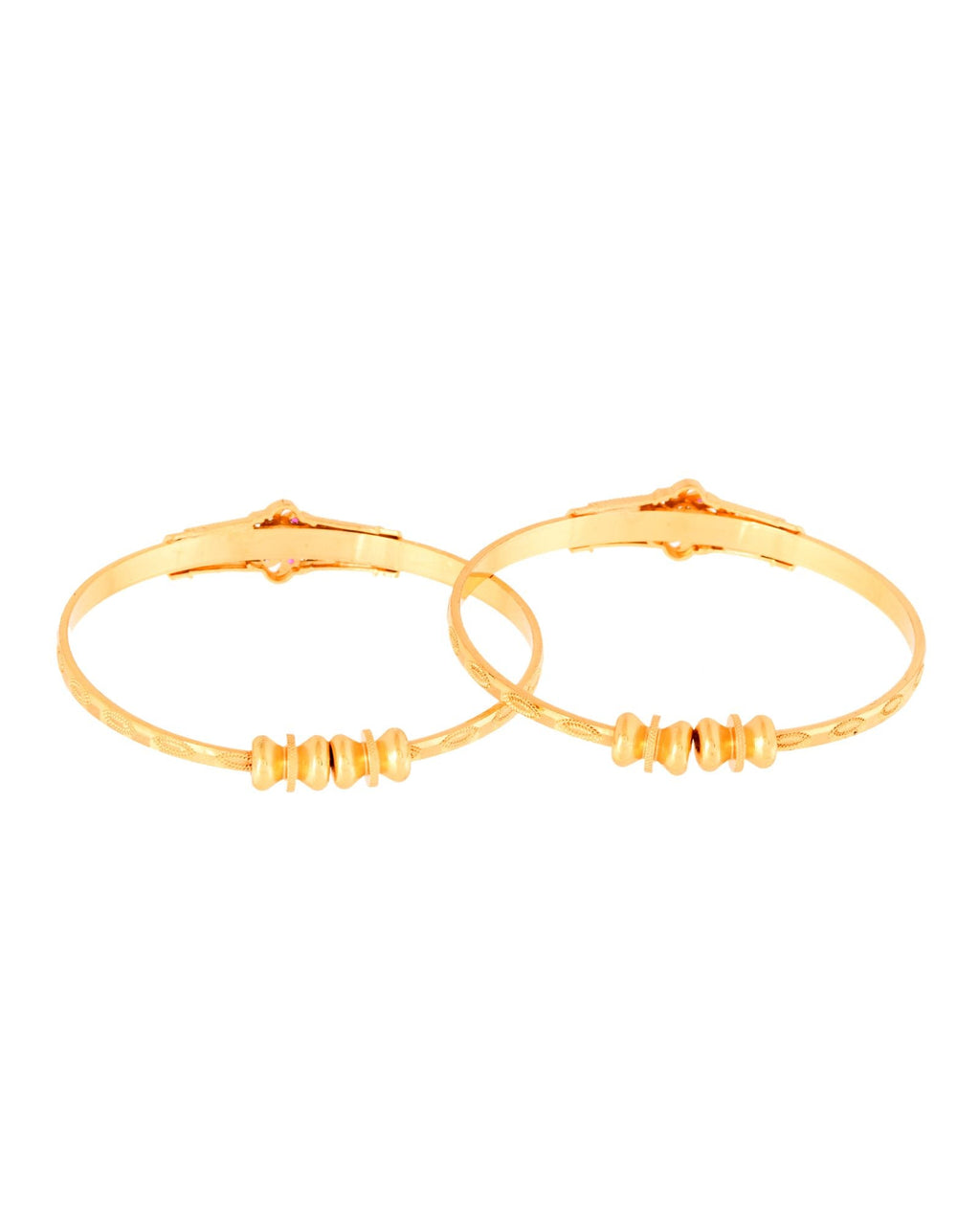 Jewels Nest Gold Plated Floral Design Bangles Set For Women – Festive & Traditional Wear | Grocsy