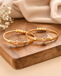Jewels Nest Gold Plated Floral Design Bangles Set For Women – Festive & Traditional Wear | Grocsy